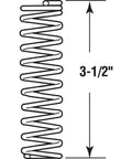 Heavy Duty Nickel Plated Compression Spring, Spring Steel Construction, 1 Inch Outside Diameter, 3.5 Inch Length diagram