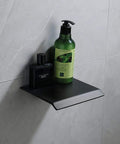 Dope Matte Black Wall Mount Bathtub Faucet With Seven Point One Inch Waterfall Spout Easy Install Tub Filler For Modern Bathrooms 304 Stainless Steel One Half Inch NPT shelf