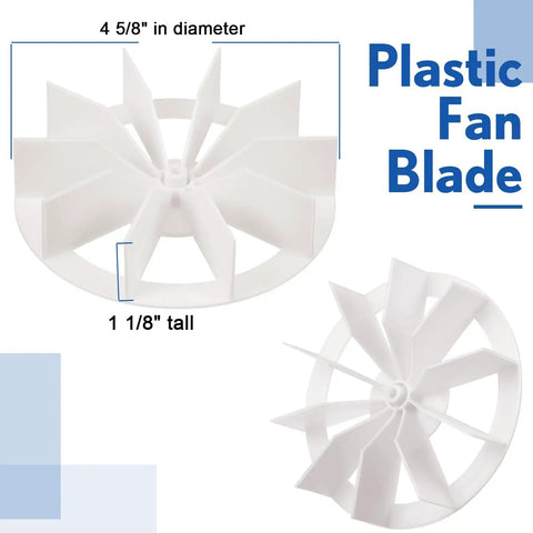 Bathroom Vent Fan Motor Replacement Kit For Nutone And Broan 50 CFM 120V Ceiling Blower Wheel showing plastic fan blade