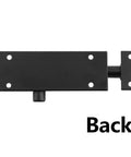 Back view of Two Pack 3 Inch Aluminum Door Latch Bolt Sliding Lock Kit With Thick 1.3mm Bar, Heavy Duty Barrel Bolt, Matte Black Finish