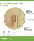 Image of Dia Shower Valve Trim Kit In Brushed Bronze With ADA Compliant Adjustable Brass Lever Handle And Escutcheon For Temptrol Valve