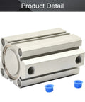 50mm Bore 80mm Stroke Pneumatic Air Cylinder With Aluminum Alloy Body Sealing Thin Design 1/4 PT Port 0.1-1 MPa