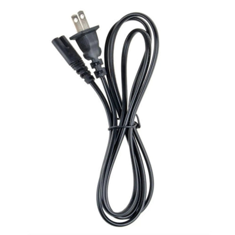 Heavy Duty 6 Foot AC Power Cord Cable Compatible With Pioneer Dj Plx-500 Turntable. Black power cable with plug and connector.