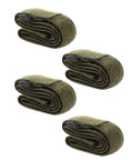 Four Pack Of Heavy Duty Polyester Ratchet Luggage Straps For Rock Solid Gear Wrangling And Hassle Free Campsite Setup stacked rolls in green.