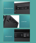 Hassle Free Countertop Dishwasher With Built In Mount Fully Automatic Large Capacity Desktop Washer Hot Air Dry Cabinet Rated For Glass Ceramic Steel Fast Wash Everyday Kitchen Essential with LED display and buttons.