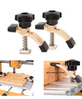 Two Piece CNC T Slot Hold Down Clamp Kit With Adjustable Pivot And Height on desktop engraving router setup