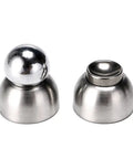 Heavy Duty Magnetic Door Stops For Interior Doors Anti Swing Holder With Rock Solid Magnets Stainless Steel Mini Doorstopper, set of two.