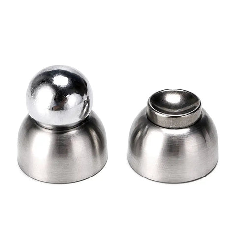 Heavy Duty Magnetic Door Stops For Interior Doors Anti Swing Holder With Rock Solid Magnets Stainless Steel Mini Doorstopper, set of two.
