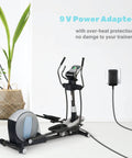 9V DC 2A Replacement Power Adapter For Proform Elliptical And Similar Machines, worldwide 100 to 240V input, wall charger shown plugged in