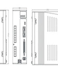 Front view of MUOFFQHA L7P-1500 1500W AC servo driver with 130mm frame and I/O ports