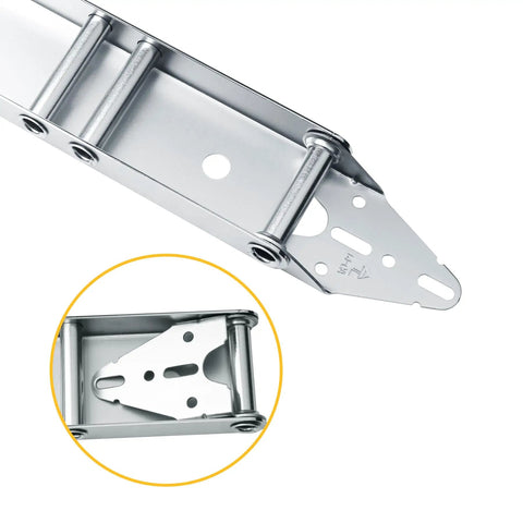 Heavy Duty Garage Door Top Fixture Brackets With Quiet Nylon Rollers For Residential Doors, Reinforcement And Opener Hookup