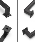 Matte Black Cabinet Pulls 5 Inch 128mm Set Of 10 Durable Alloy Kitchen Cabinet Handles detailed view showing smooth matte finish