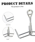 Close-up of metal Flow Control Tubing Clamps Pack Of 10, Spring Water Stop Clips, detail view showing design and quality material.