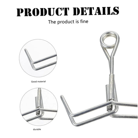 Close-up of metal Flow Control Tubing Clamps Pack Of 10, Spring Water Stop Clips, detail view showing design and quality material.