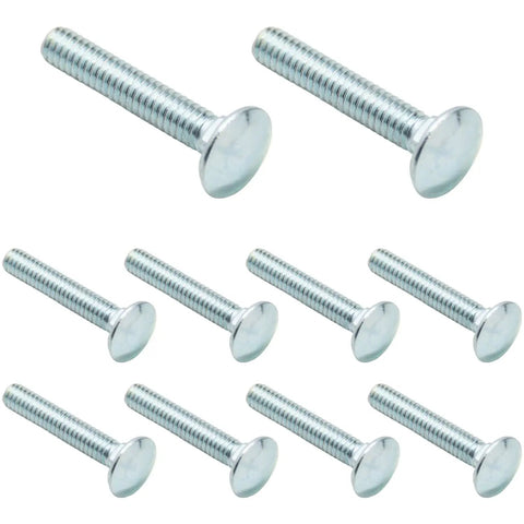 Heavy Duty Low Profile Flat Head Elevator Bolts One Quarter Twenty By One Half Inch Fasteners for Conveyor Belt Maintenance and Wood Framing.