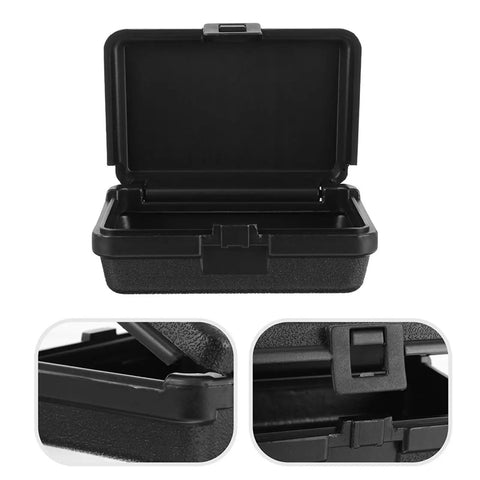 Three Piece Compact Dark Hardshell Toolbox Set Featuring Heavy Duty Waterproof Design For Engineers And Mechanics, open organizer box.