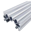 Top Shelf 4040 V Slot Aluminum Profile One Meter Long Double Groove Extrusion showing a close-up view of the aluminum frame design.