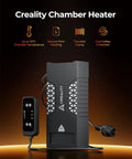 Creality modular chamber heater for enclosed FDM 3D printers with 40-70°C heat, features for filament drying and print consistency.