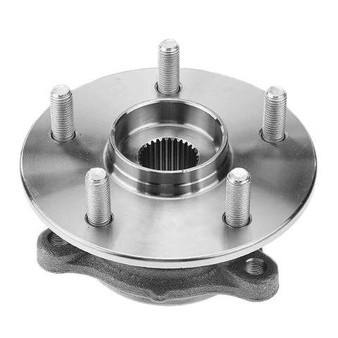 Heavy Duty Front Wheel Bearing Hub Assembly For Toyota Highlander RAV4 Prime Hybrid And Sienna With Encoder Abs 5 Lug top view with metallic finish.