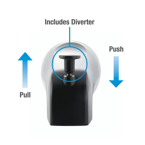Matte Black Diverter Tub Spout 11079 Replacement For Worn Out Tub Faucet Easy Install And Modern Style showing diverter