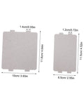 Two sizes of Microwave Oven Mica Sheets 10 Pieces Heat Resistant Mica Flakes Replacement Kit Universal Fit Insulation Plates For All Brands