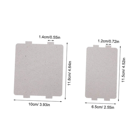 Two sizes of Microwave Oven Mica Sheets 10 Pieces Heat Resistant Mica Flakes Replacement Kit Universal Fit Insulation Plates For All Brands