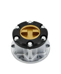 Upgrade Your Off Road Rig With These Heavy Duty Mechanical Locking Hubs Fits Suzuki Samurai Sj413 Vitara Jimny Escudo Sierra, black and silver hub with gold center.