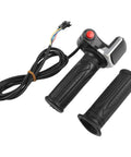 Real-Time Voltage Check E-Bike Throttle Grip With LED Display For 36V Scooters Allows One-Click Start And Smart Battery Monitoring To Dodge Being Stuck On Rides, black ABS rubber grip with cable