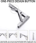 One-piece design of Four Pack Folding Shelf Brackets Built To Last Heavy Duty Wall Mount Triangle Design For Floating Shelves And Desks