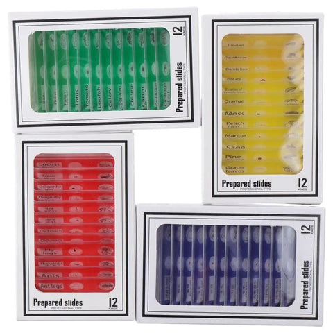 Kid Safe Microscope Slide Set for Students and Curious Minds Prepared Animal Plant and Flower Specimens