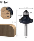 Image of Hot New 3 Piece 1/4 Inch Shank Carbide Router Bit Set With Bearing Guide for smooth chamfering on MDF.