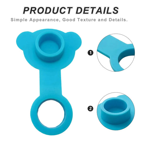 Blue Silicone Bathtub Drain Plug Stopper for Easy Removal with smooth texture and lightweight design for easy handling.