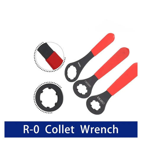 Heavy Duty One Piece O Style Er Collet Wrench Tool For Er16 Er20 Er25 And Er32 Nut Spanner with red handle design.