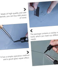Steps of using Powerful Windshield Crack Repair Kit For Quick Easy Fixes And Large Area Cracks Tool Set for DIY glass correction.