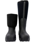 Mens Arctic Sport Tall Boots In Black Size 10 Medium, showing fleece lining and thick neoprene bootie for winter cold.