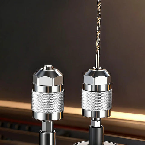 Hex Shank Drill Chuck Converter With Quick Change For No Fuss Bit Swaps And A Three Jaw Grip Built In Hardened Steel
