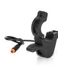 300X Thumb Throttle For Ebike Scooter And Electric Trike Universal 3 Pin Waterproof Connector Fits 24V 36V 48V 60V 72V Left Or Right Handlebar Easy Install No Grip Removal, black plastic with orange 3-pin connector