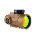 MRO SD 1x25 Red Dot Sight With Adjustable LED, 2.0 MOA Dot, Coyote Brown Anodized Finish, wide lens view