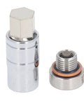 Heavy Duty Oil Pan Drain Plug Repair Kit Fix Stripped Threads Fast No Tools Stainless Steel M14x1.5 Seal Leak Proof Quick Change For Car, chrome plug set
