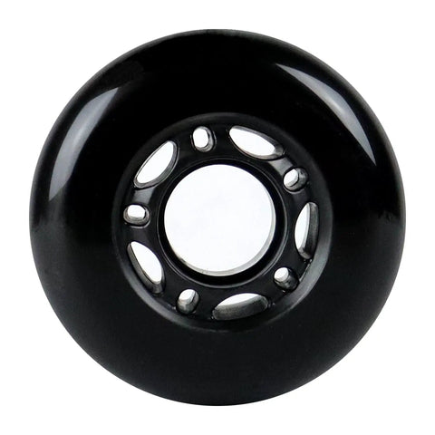 68mm 82A Inline Skate Wheels Outdoor Roller Hockey 8 Pack With ABEC 5 Bearings 5 Spoke Hub Black Urethane For Indoor Outdoor Use