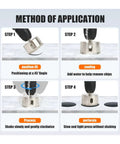 Premium Diamond Coated Hole Saw Bits Set For Drilling Tile Glass Marble Granite And Stone With Cup Shape Design That Provides Smooth Clean Holes Without Chipping Or Cracking While Matching Your Standard Handheld Power Drill For Super Easy Home use with 45-degree angle and water cooling steps