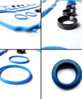 3.6L V6 Valve Cover Gasket Set With Intake Manifold And Fuel Injection Gasket Pack For Chrysler 200 2011 2017 Chrysler 300 2011 2020 Dodge Challenger Charger Jeep Wrangler Cherokee Fits 3.6L V6 For Your Ride, showing silicone seals and gaskets in blue and black.