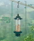 Built Tough Squirrel Proof Bird Feeder With 4.8 Pounds Large Capacity And Weight Activated Mechanism Chew Proof Metal Construction