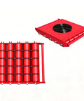Rock Solid Heavy Duty Industrial Machinery Mover Set Packs 40 Ton Muscle And Seamless 360 Degree Swivel Plates for easy equipment transport.