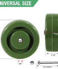 High temp oven caster wheels 4 inch universal size for industrial use with detailed dimensions shown.