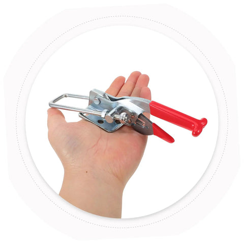 Flexible T Handle Latches With Rubber Grip For Car Hood And Toolbox Secure Latch Kit Includes Hood Pins Hasps And Lock Heavy Duty Abrasion Resistant Clip held in hand