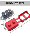 Tough As Nails Two Pack Of 40 Amp Auto Reset Circuit Breakers For 12V To 48V DC Systems featuring red vinyl insulation and dimensions.