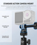 Tiny But Mighty Mini Desk Selfie Stick Tripod For iPhone GoPro Insta360 Android And Webcams, action camera mount details