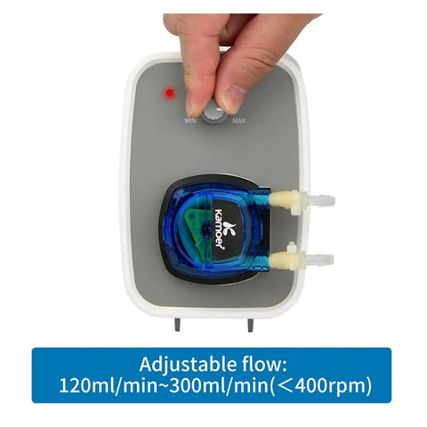 KCPA300 24V Peristaltic Pump 300Ml Min Automatic Control 4Mm Tubing For Precise Liquid Dosing Compact Design Easy Tube Replacement Ideal Lab And Industrial Applications With Adjustable Flow Settings
