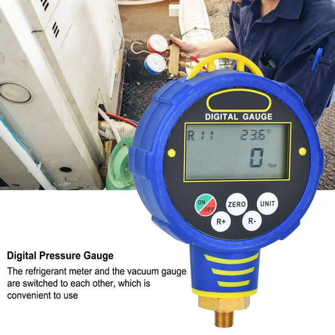 Low Pressure Digital Gauge With Built In Refrigerant Database For HVAC Pros And Air Conditioning Techs Accurate Pressure Readings
